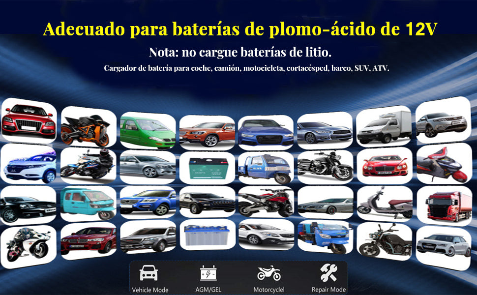 CARGADOR INTELIGENTE DE BATERIA AUTO